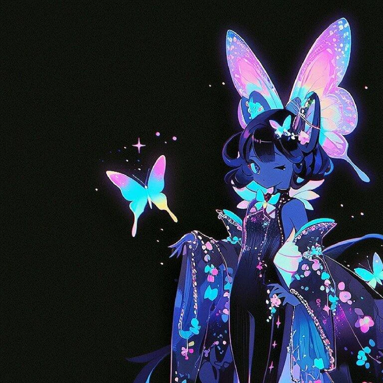 Anime girl with butterfly wings and butterfly wings wearing a skirt, Just a joke, ((Beautiful fantasy queen)), Beautiful celestial magician, Animation New Art Universe Display, Fantasy art style, Star witch clothes, Anime fantasy illustration, rossdraws cartoon vitality, Flowing Magic Robe, Celestial Fairy, magical dress, rich and colorful! role conception, beautiful anime artwork, Anime Art Wallpaper 4K