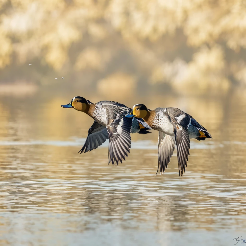 there are two Duck flying over the water in the daytime, Duck, blue, Male and female, quack, adult twins, hunt, author:Jurgen von Hondberg, Travel photos, symmetry, Birds flying, Nature photos, Bird flying out of water, In flight, birds In flight, author:Hans Werner Schmidt
