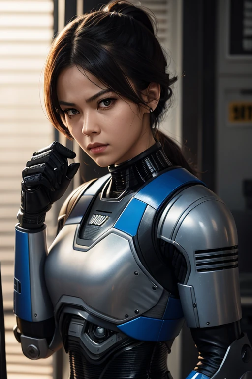 Female RoboCop vs. Young Handsome Delinquent Delinquent Punch