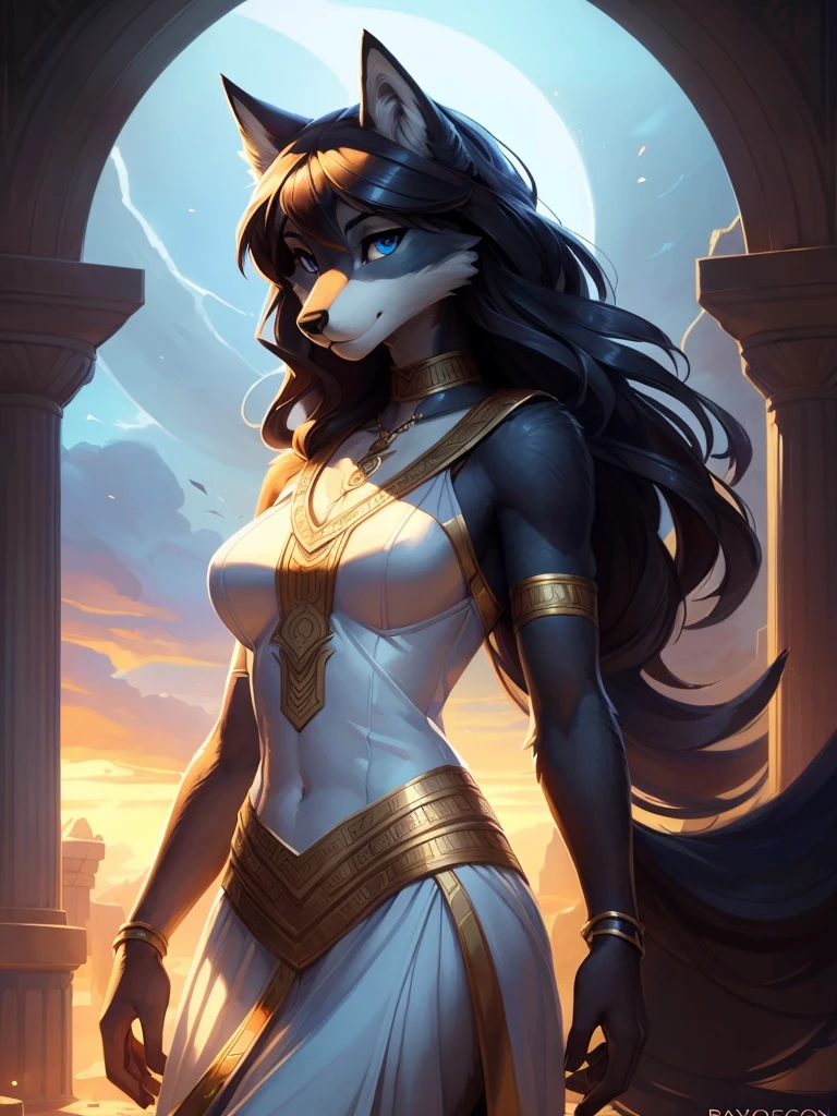 athena but as a furry wolf girl, uploaded to e621, от Pixelsketcher, by Bayard Wu, Thomas Benjamin Kennington , from Einshelm, solo antro, (( portrait)), BREAK, (detailed lighting of Bonifasco), natural goddess, (detailed fur), (Detailed skin), BREAK, athena, (Cinematic lighting), ((detailed background)), (half body shadow), [backlight], [twilight ray], [detailed ambient light], (higher wildlife detail), [sharp focus], (shaded), ((masterpiece), long wavy hair, slender body, fluffy wolf, wave face, Furry Fantasy Art, anthro art, High resolution fee, Furry Art, furry art in first person, Sakimichan is beautiful, Perfect eyes, Tinted abs, masterpiece, Best quality, detailed image, bright colors, detailed face, perfect lighting, perfect shadows, Perfect eyes, focus on the girl, hourglass body, shiny body, legs focus, Ears last year, wolf girl, fluffy, furry woman, body fur, Animal nose, muzzle, two-tone fur, (Best quality:1.2), (illustration:1.2), (Cinematic lighting:1.3), detailed fur, wear feminine ancient Greek bronze and white clothing, greek clothing, athena’s clothes, feminine Greek dress, Greek goddess