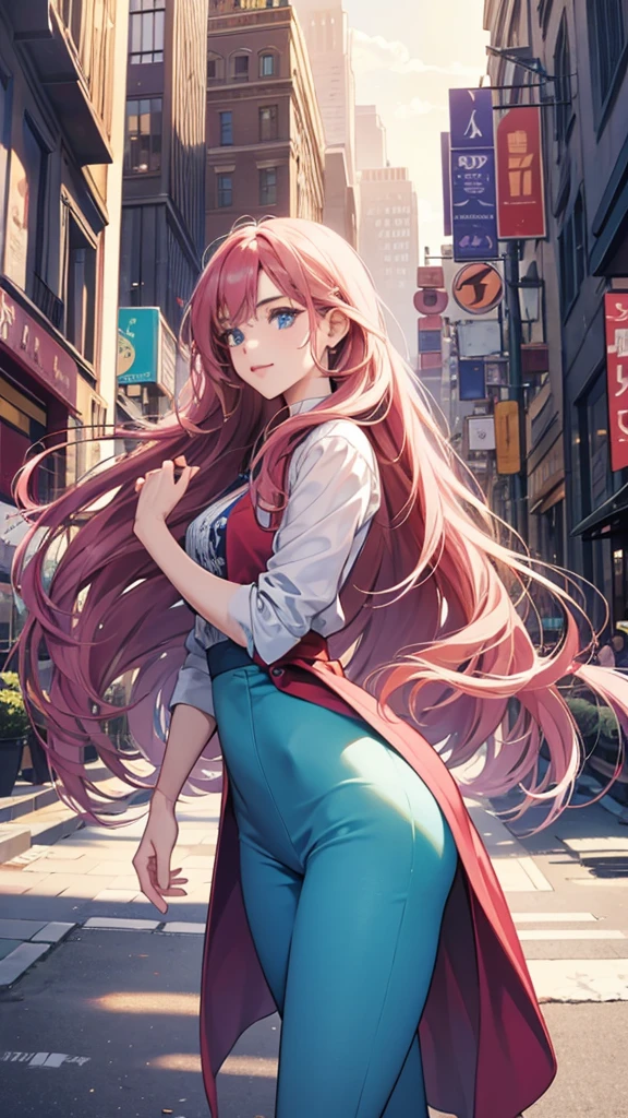 20th Generation　woman　clear　beautiful　beautiful　Stylish　Long Hair　tight　City