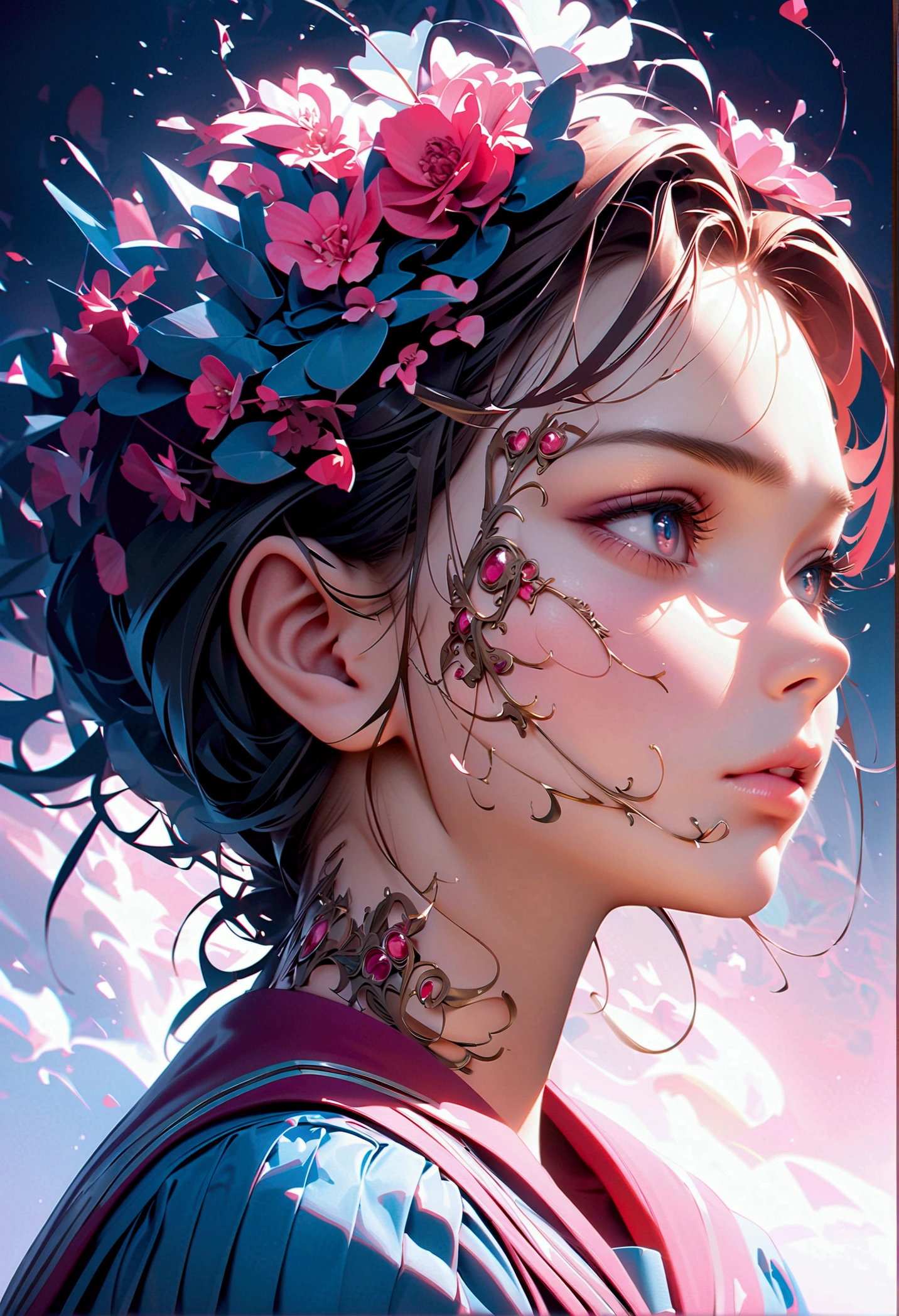girl, Mariner Mars, Sailor Moon, Delicate eyes, Detailed facial features, Long eyelashes, Beautiful and delicate lips, Elegant and delicate posture, Very detailed, masterpiece, 4K, Surrealism, Reality, light, Dynamic Synthesis, Intricate details, Bright colors full body photo sailor suit