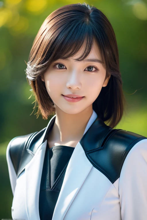1 woman、Korean、Korean、cyberpunk suit、latex miniskirt, smooth rubber、tight suit、chest chuck、intricate details、high quality、(upscale:1.4)、Staring at me、ultra realistic 8k、Perfection face、perfection、clean、masterpiece、professional artwork、famous works、Perfection face、beautiful expression、beautiful eyes、short black hair、high heels、wet hair、very big breasts、best image quality、natural background、(focus on chest)、No pants, (RAW Photography:1.2)、top-quality、white, a beautiful detailed girl、tight water suit、latex wet suit, a smile、Twin-tailed、extremely detailed eye and face、beatiful detailed eyes、huge filesize、hight resolution、hight resolution、8k wallpapenely detail、Highly detailed ticker uniform 8k wallpaper、Light on the face、movie lighting、16-year-old girl、sexy pose、(photorealisim:1.4)、illustratio、surrealism、 frombelow、super detailing、masterpiece
