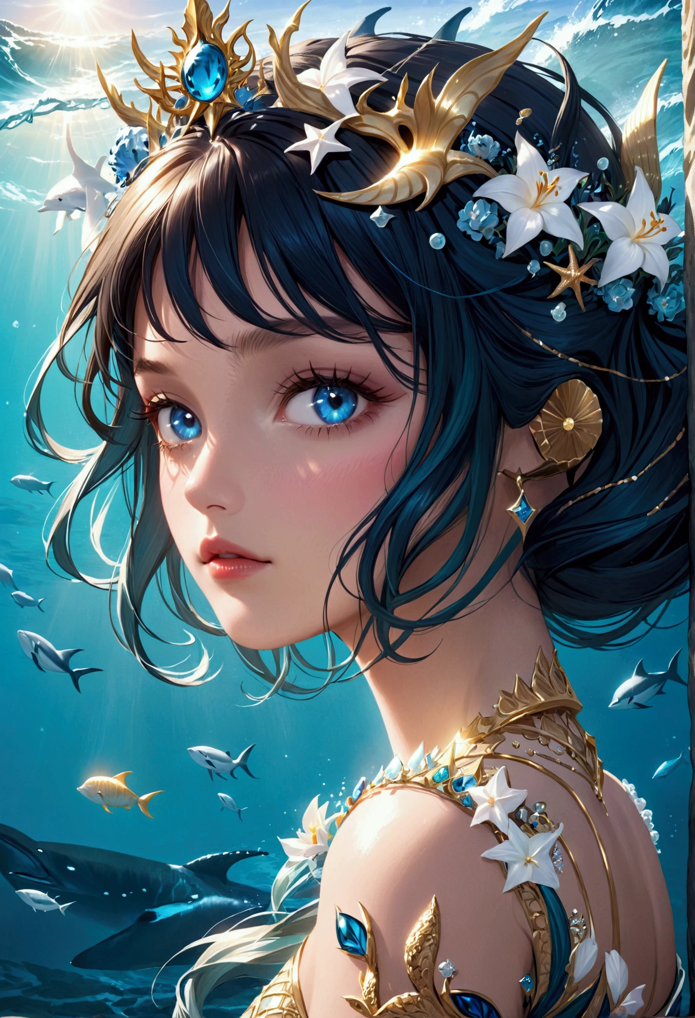 Ocean goddess beautiful