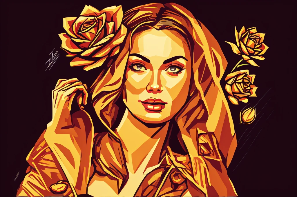
there is a picture of a woman with flowers in her hair, in bowater art style, inspired by Alberto Vargas, vector style drawing, beautiful artwork illustration, beautiful drawing style, by Viktor Oliva, digital illustration portrait, beautiful digital illustration, trending in art, in digital illustration style, detailed illustration portrait, anna dittmann alberto vargas