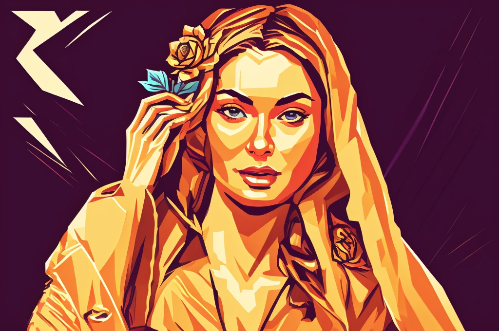 
there is a picture of a woman with flowers in her hair, in bowater art style, inspired by Alberto Vargas, vector style drawing, beautiful artwork illustration, beautiful drawing style, by Viktor Oliva, digital illustration portrait, beautiful digital illustration, trending in art, in digital illustration style, detailed illustration portrait, anna dittmann alberto vargas