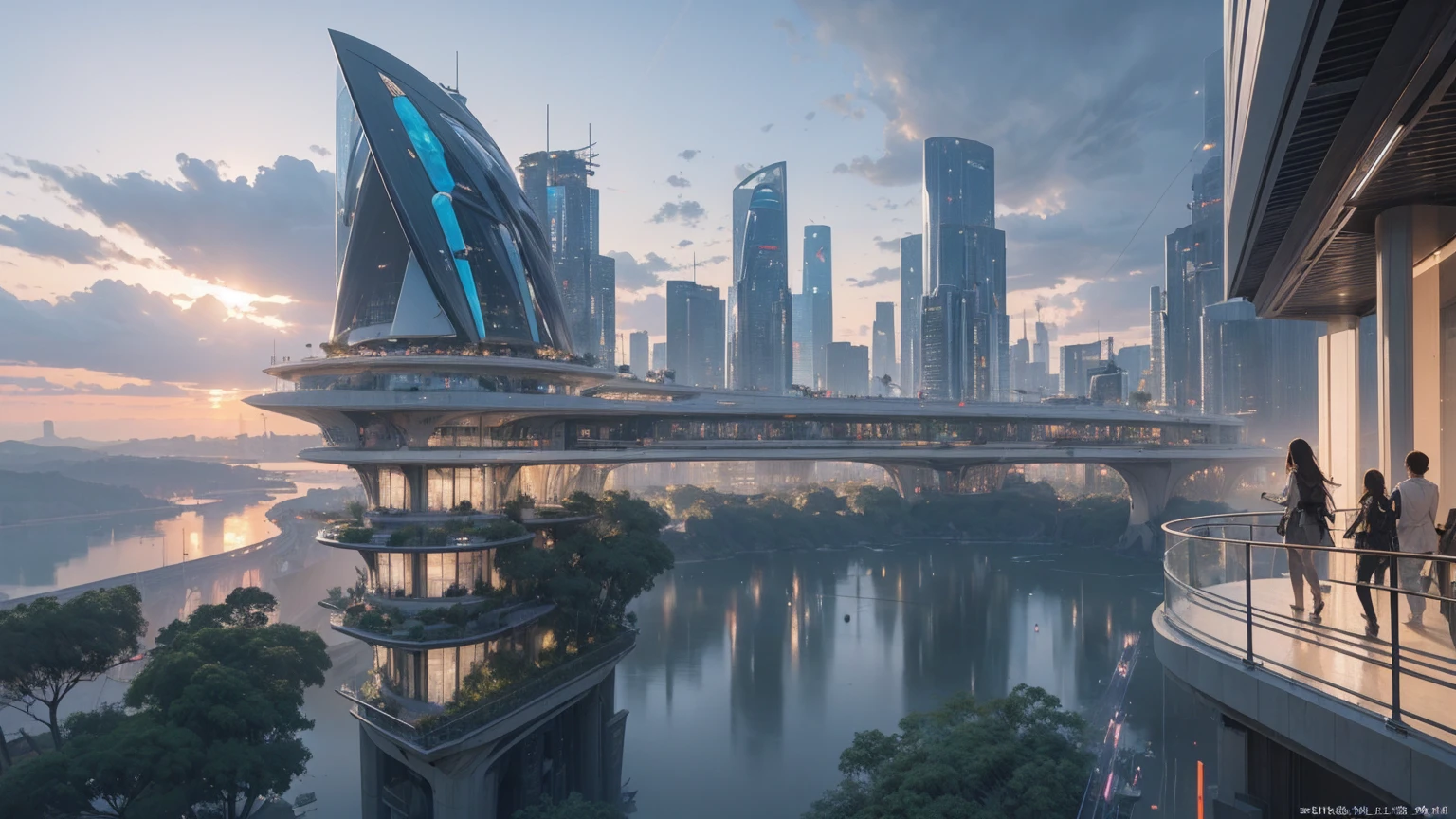 (Best quality,4K,8K,A high resolution,Masterpiece:1.2),Ultra-detailed,(Realistic,Photorealistic,photo-realistic:1.37),Futuristic floating city,Futuristic technology,Huge urban high-tech tablet platform,Airship,Floating in the sky,Futuristic city,Small airships around,High-tech hemispherical platform,Colorful lights,Advanced architecture,modernn architecture,skyscrapper,Access the cloud,Scenic beauty,view over city,Impressive design,Blend seamlessly with nature,energetic and vibrant atmosphere,Futuristic transportation system,Parking is suspended,Transparent path,Lush greenery,Sky gardens,cascading waterfalls,Magnificent skyline,reflections on the water,Sparkling river,Architectural innovation,futuristic skyscrapers,Transparent dome,The shape of the building is unusual,Elevated walkway,Impressive skyline,Glowing lights,Futuristic technology,Minimalist design,Scenic spots,Panoramic view,Cloud Piercing Tower,Vibrant colors,epic sunrise,epic sunset,Dazzling light display,magical ambiance,The future city,Urban Utopia,LuxuryLifestyle,Innovative energy,sustainable development,Smart city technology,Advanced infrastructure,Tranquil atmosphere,Nature and technology live in harmony,Awesome cityscape,Unprecedented urban planning,Architecture connects seamlessly with nature,High-tech metropolis,A cutting-edge engineering marvel,The future of urban living,Visionary architectural concept,Energy-efficient buildings,Harmony with the environment,A city floating above the clouds,Utopian dreams become reality,The possibilities are endless,State-of-the-art transportation network,Green energy integration,Innovative materials,Impressive holographic display,Advanced communication system,Breathtaking aerial view,Quiet and peaceful environment,Modernist aesthetics,Ethereal beauty