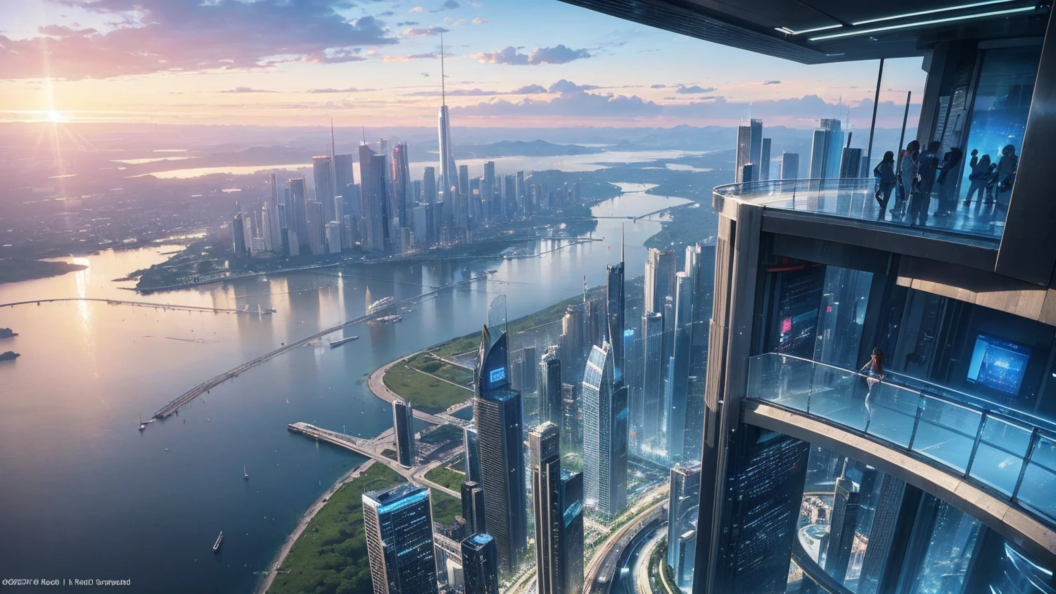 (Best quality,4K,8K,A high resolution,Masterpiece:1.2),Ultra-detailed,(Realistic,Photorealistic,photo-realistic:1.37),Futuristic floating city,Futuristic technology,Huge urban high-tech tablet platform,Airship,Floating in the sky,Futuristic city,Small airships around,High-tech hemispherical platform,Colorful lights,Advanced architecture,modernn architecture,skyscrapper,Access the cloud,Scenic beauty,view over city,Impressive design,Blend seamlessly with nature,energetic and vibrant atmosphere,Futuristic transportation system,Parking is suspended,Transparent path,Lush greenery,Sky gardens,cascading waterfalls,Magnificent skyline,reflections on the water,Sparkling river,Architectural innovation,futuristic skyscrapers,Transparent dome,The shape of the building is unusual,Elevated walkway,Impressive skyline,Glowing lights,Futuristic technology,Minimalist design,Scenic spots,Panoramic view,Cloud Piercing Tower,Vibrant colors,epic sunrise,epic sunset,Dazzling light display,magical ambiance,The future city,Urban Utopia,LuxuryLifestyle,Innovative energy,sustainable development,Smart city technology,Advanced infrastructure,Tranquil atmosphere,Nature and technology live in harmony,Awesome cityscape,Unprecedented urban planning,Architecture connects seamlessly with nature,High-tech metropolis,A cutting-edge engineering marvel,The future of urban living,Visionary architectural concept,Energy-efficient buildings,Harmony with the environment,A city floating above the clouds,Utopian dreams become reality,The possibilities are endless,State-of-the-art transportation network,Green energy integration,Innovative materials,Impressive holographic display,Advanced communication system,Breathtaking aerial view,Quiet and peaceful environment,Modernist aesthetics,Ethereal beauty