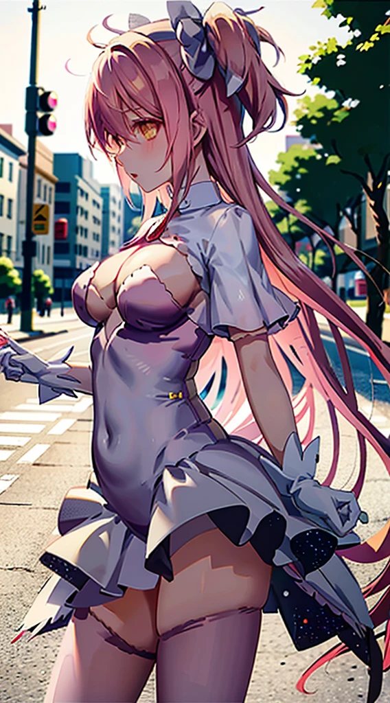 Bunny Girl,Pink hair,booobs,madoka,street