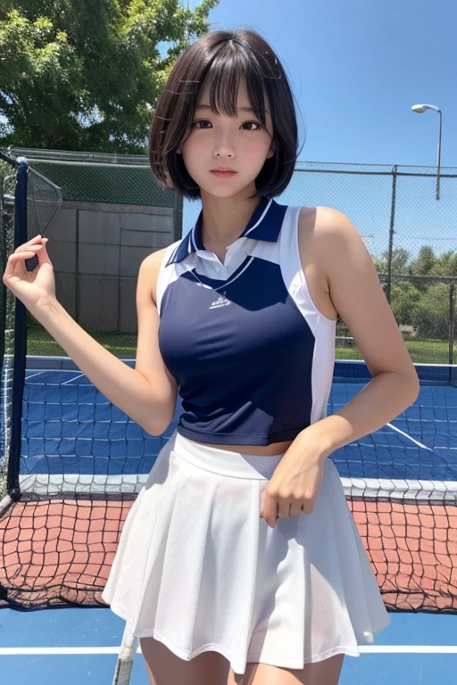 Cute Girls、high school girl、Idol、Bob Hair、Tennis Wear、See-through
