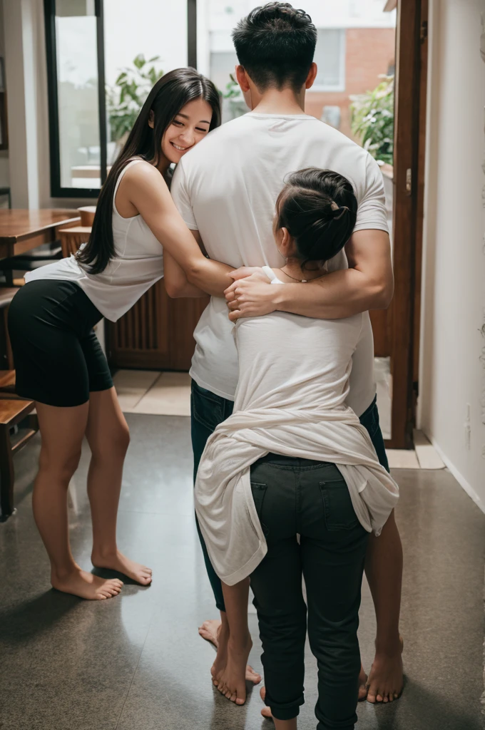 standing doggy, hug from behind