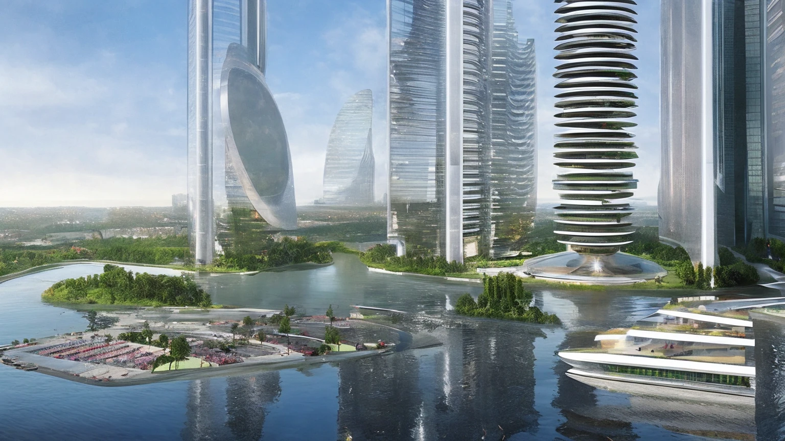 (Best quality,4K,8K,A high resolution,Masterpiece:1.2),Ultra-detailed,(Realistic,Photorealistic,photo-realistic:1.37),Futuristic floating city,Futuristic technology,Huge urban high-tech tablet platform,Airship,Floating in the sky,Futuristic city,Small airships around,High-tech hemispherical platform,Colorful lights,Advanced architecture,modernn architecture,skyscrapper,Access the cloud,Scenic beauty,view over city,Impressive design,Blend seamlessly with nature,energetic and vibrant atmosphere,Futuristic transportation system,Parking is suspended,Transparent path,Lush greenery,Sky gardens,cascading waterfalls,Magnificent skyline,reflections on the water,Sparkling river,Architectural innovation,futuristic skyscrapers,Transparent dome,The shape of the building is unusual,Elevated walkway,Impressive skyline,Glowing lights,Futuristic technology,Minimalist design,Scenic spots,Panoramic view,Cloud Piercing Tower,Vibrant colors,epic sunrise,epic sunset,Dazzling light display,magical ambiance,The future city,Urban Utopia,LuxuryLifestyle,Innovative energy,sustainable development,Smart city technology,Advanced infrastructure,Tranquil atmosphere,Nature and technology live in harmony,Awesome cityscape,Unprecedented urban planning,Architecture connects seamlessly with nature,High-tech metropolis,A cutting-edge engineering marvel,The future of urban living,Visionary architectural concept,Energy-efficient buildings,Harmony with the environment,A city floating above the clouds,Utopian dreams become reality,The possibilities are endless,State-of-the-art transportation network,Green energy integration,Innovative materials,Impressive holographic display,Advanced communication system,Breathtaking aerial view,Quiet and peaceful environment,Modernist aesthetics,Ethereal beauty
