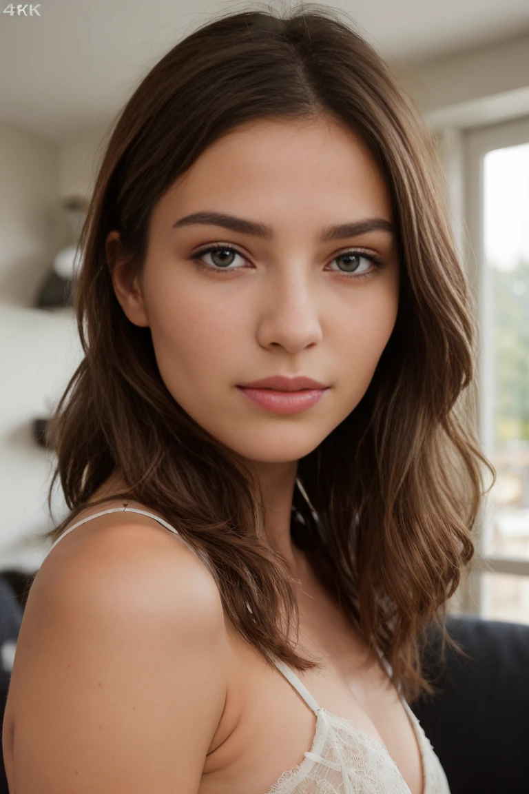 Magnifique jeune femme aux cheveux blancs