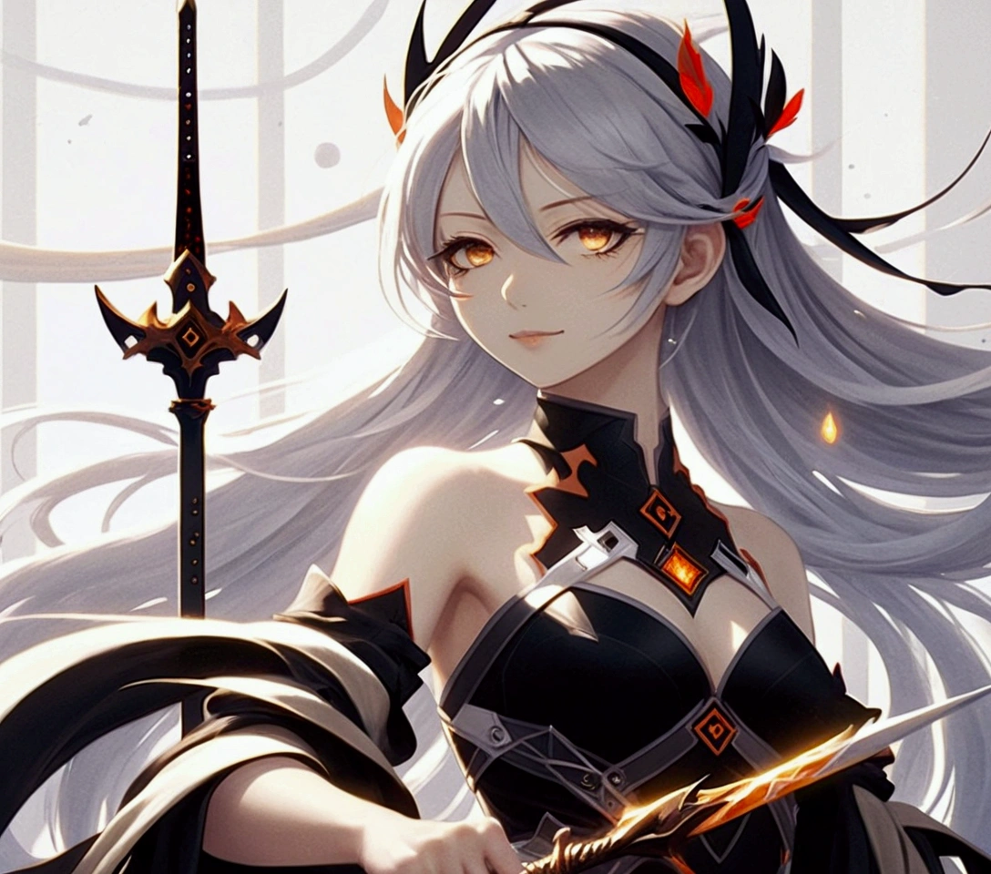 Change her eyes to blue and show her entire body