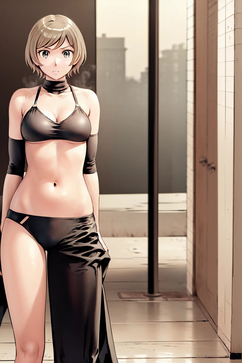 (Baseball uniforms:1.2),
Blonde, (short hair:1.2),Illustration of a person、
View your viewers,, (Highest quality:1.3),One Girl, beach、Outdoor、 ground、ground、soil、blue eyeicro Bikini、(masterpiece、Highest quality)、Highest quality, Ultra-high resolution, (((masterpiece))), alone, Large breasts、One Girl, Front view、Embarrassed face、Bronze colored hair、((short hair))、Stand up straight、Cowboy Shot