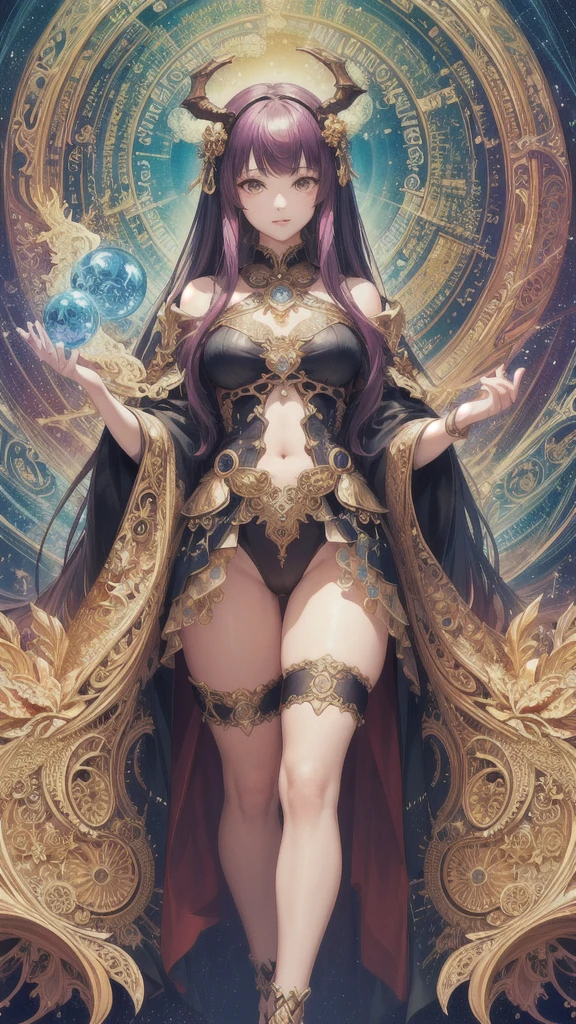 (masterpiece, top quality, best quality, official art, beautiful and aesthetic:1.2), (1girl), extreme detailed,(fractal art:1.3),colorful,highest detailed、Aries symbol of the 12 zodiac signs