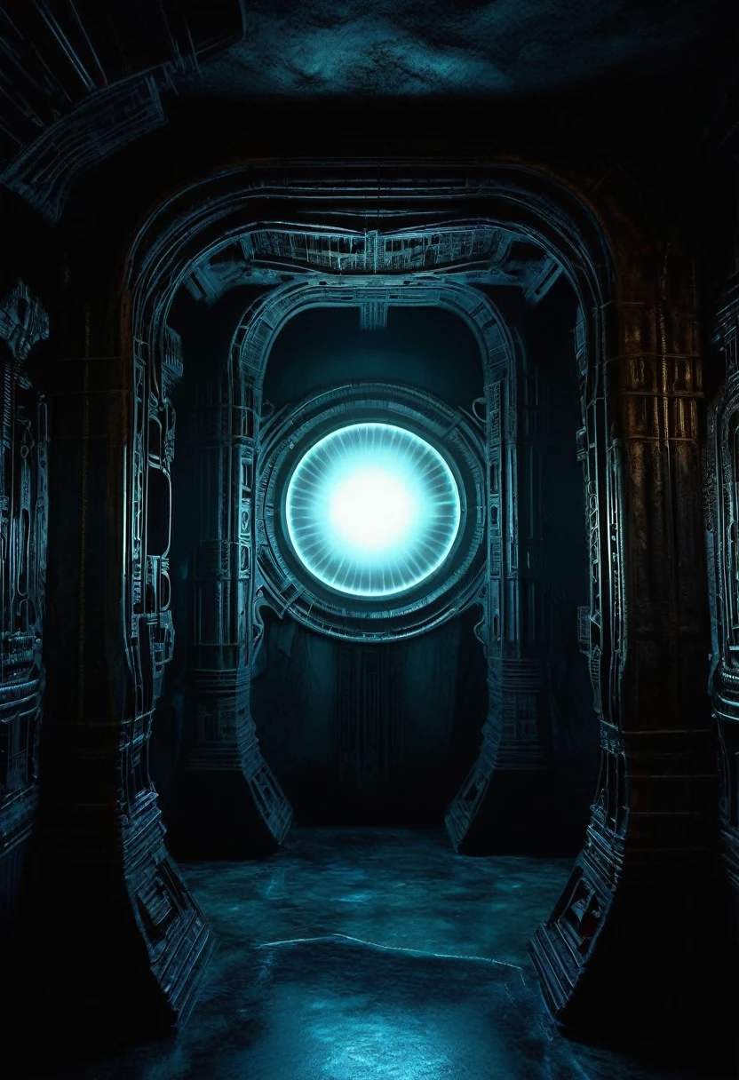 01_rays of black light, 史诗Alien Spaceship的内部, the atmospheRe of the movie “alien”. Bionic foRms coveR the walls in Bas-relief, 黑色人造Material, stone-plastic, and bionics. sanded, polishing, Smooth, Bas-relief, bionics, Cyberpunk. alien??的元素, and the ??????? of alien cReatuRes, adoRn the Relic Bas-reliefs of Alien Spaceship. rays of black light penetRates foRms fRom the inside. The whole picture reflects the black theme, Black glow, Antimatter, Space - as a symbol of black infinity. 02_best quality. masterpiece. Image. 3D visualization. scene RecReated by UnReal Engine. Highest quality, detail, textures, Material, and, Crisp shapes (Smooth synthetic mateRial, man made rock, plastic, Metal). 来自形体深处的Black glow, Alien Spaceship, Alien Civilization, Alien World. Front view of the camera, view, The ceiling is watery, Deep Cave, membrane floor, and fantastic Bas-reliefs on the walls (bionics, ???????, entomological life foRms depicted on bizaRRe Bas-reliefs). Black glow is the basis of the entire picture. 03_ Indoor lighting, Deep Shadows, illuminated black Bas-relief, Bionic geometry, and secRet symbolism Decoate the walls. High arched walls, Alien Spaceship - a highly developed civilization. Warm and Bright - Contrast Light, A faint cold shadow, cleaR image of detail, texture, Deco (High image quality), (Crisp, high-quality rendering), (Unreal Engine), sD quality, 8K. LucasArts, Cyberpunk, s.R. Giger "alien".