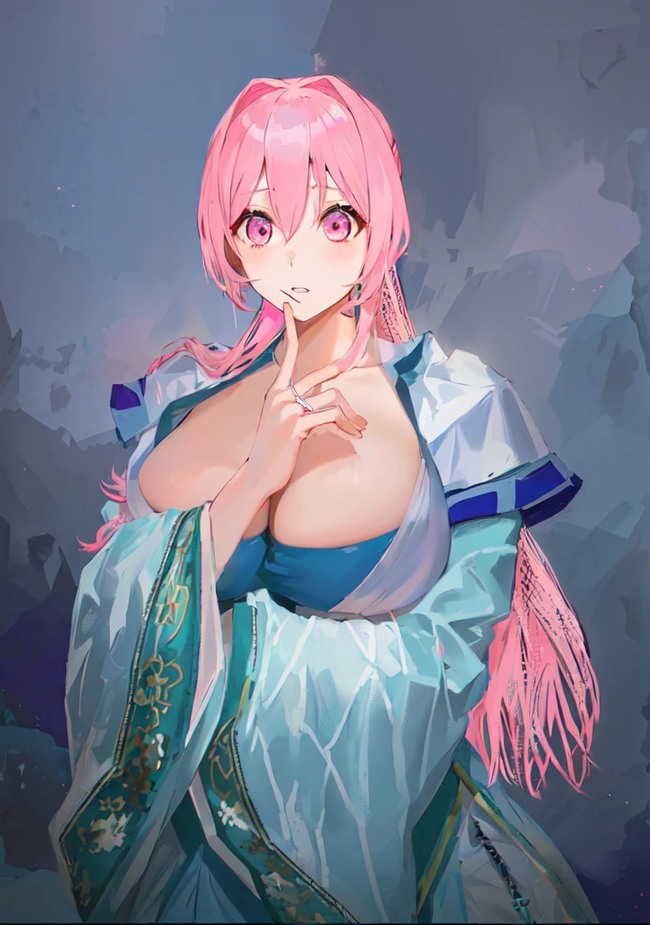 Pink Hair、Anime Girl,Pink eyes, Produced in collaboration with Anime Painter Studio, In the anime painter studio, , Sonison,超级Sonison,Celluloid,Three Kingdoms,Chinese style,antiquity,Hanfu,,Huge Breasts,Good shape,Pink ponytail,Pink long hair,Costume,包不住的Huge Breasts,Cute girl,Noble,Pink long hair,The face remains unchanged,Satomi light diamond,Blazing Horse