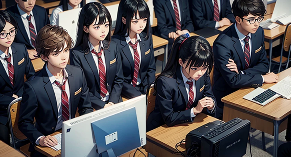 Number of male and female students is 1000 more than