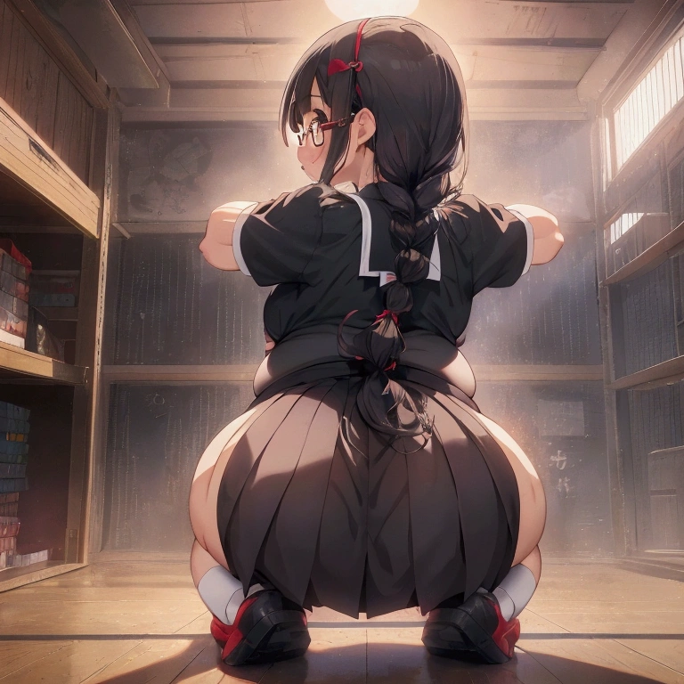 Anime girl sitting on the floor in a room with a wooden floor, Anime girl crouching, Beautiful anime girl crouching, Half Yamada, Gwaiz, artwork in the style of Gwaiz, Cute girl anime visuals, Realistic Anime 3D Style, Strongest pose, chic, Anime Moe Art Style, Smooth anime CG art,Anime girl with long hair and skirt standing in front of a wall, Lit from behind, Bend your body, chic, , Beautiful anime girl crouching, (SFW) Safe at Work, [ 4k digital art ]!!, shikamimi, Thick tail, Anime girl in maid outfit, Butt, lower angle,Anime girl with glasses and a skirt standing in front of a mirror, (SFW) Safe at Work, Kantai Collection Style, tits, , a hyperRealistic , Lit from behind, hyperRealistic , Realistic , chic, Anime Maid SS Military, Naughty anime style, Anime Moe Art Style,Anime girl standing on the street in a short skirt and black shirt, (Poop sitting), chic, Anime Moe Art Style, Half Yamada, Realistic Anime 3D Style, （Ahegao）,Smooth anime CG art, 超Realisticな , Gwaiz, Young Anime Girl, Anime Style 4k, Naughty anime style, Beautiful anime girl crouching,(masterpiece), (One serious civil service commissioner: 1.3), (Super thick and plump body: 1.3), (巨大な胸とButt)), (Small Head: 1.2), (Very small uniform)), (Shiny skin: 1.2), (A speech while crouching in the stands in the schoolyard in the morning)), {fat},1boy, penis, doggystyle, from behind, spreadassms, chubby body, fat body, short,ultra detailed, masterpiece, best quality, blush, a woman, rolling eyes, open mouth, school girl, wearing , wearing glasses, classroom, sunset, light particles, hdr, brown grey hair, midium wavy hair, shiny hair, bang, single braid, clear grey eyes, Smiling Kiss, Tongue Out, アニメ ,orgasm face, sexual climax, bitch, back shot, back view, low angle, from below, back view, arched back, looking back, all fours, chubby body, BIG ASS , saliva, BBW, slender waist, anal, seiza, hands on head,white eyes, Hand Drawn, Showing Ass, Bobcut, Knee socks, (Super thick and plump body: 1.3), Butt sticking out, Close your legs, seiza, spread legs, pleated skirt, Stretch your arms back, long pleated skirt, Buttがみえない, Buttが隠れる, Arms folded behind back, Super big butt, Awesome numbness , Plump , Chubby, Butt sticking out,