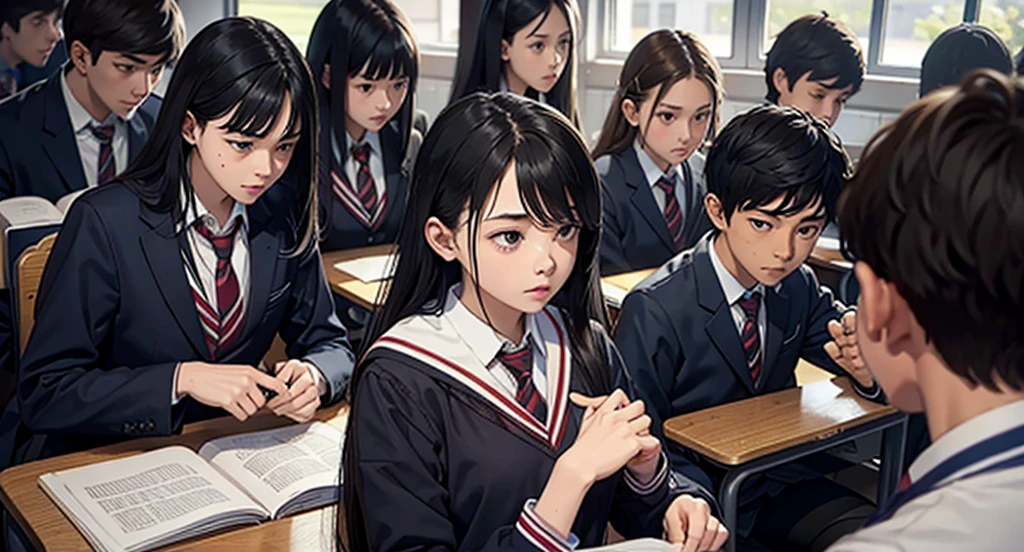 Number of male and female students is 1000 more than