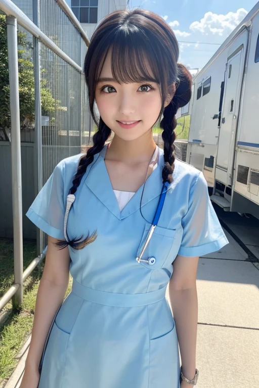 Cute Girls、high school girl、Idol、Light Blue Nurse、See-through