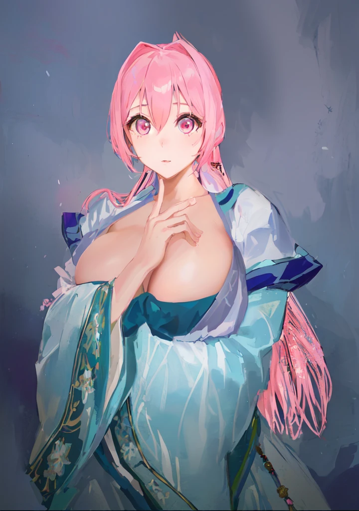 Pink Hair、Anime Girl,Pink eyes, Produced in collaboration with Anime Painter Studio, In the anime painter studio, , Sonison,超级Sonison,Celluloid,Three Kingdoms,Chinese style,antiquity,Hanfu,,Huge Breasts,Good shape,Pink ponytail,Pink long hair,Costume,包不住的Huge Breasts,Cute girl,Noble,Pink long hair,The face remains unchanged,Satomi light diamond,Blazing Horse