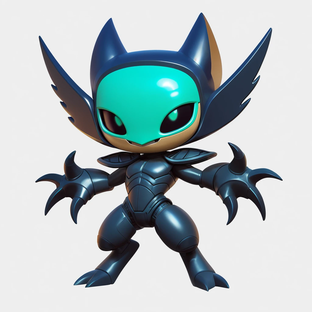 batman alien in funko art style
