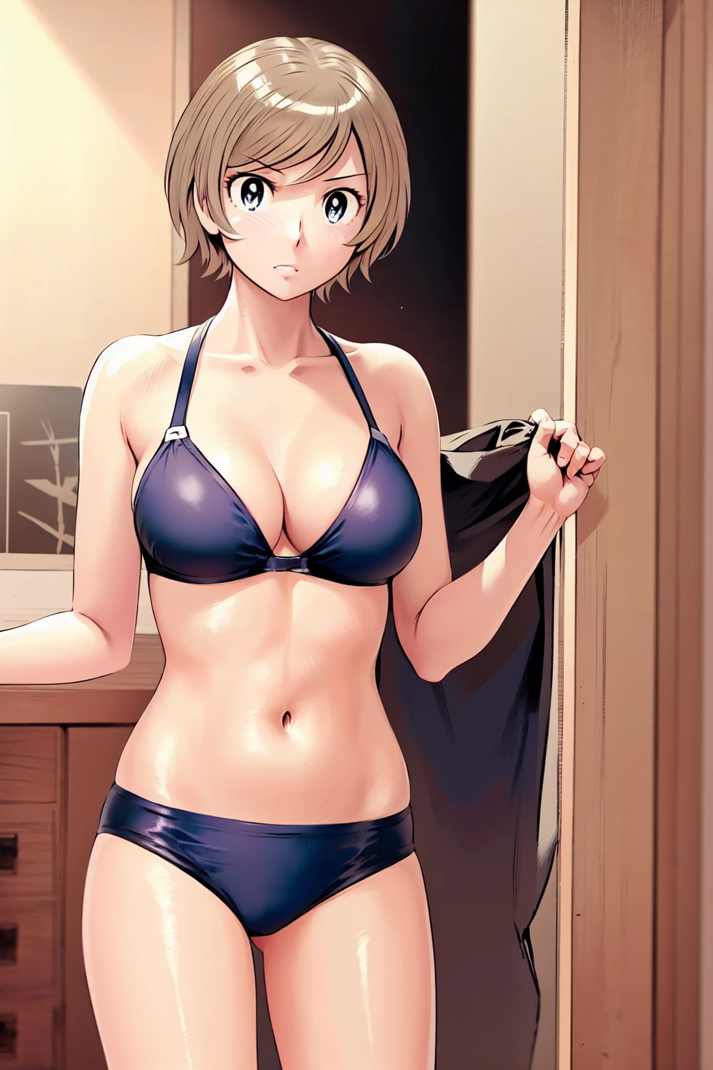 (Baseball uniforms:1.2),
Blonde, (short hair:1.2),Illustration of a person、
View your viewers,, (Highest quality:1.3),One Girl, beach、Outdoor、 ground、ground、soil、blue eyeicro Bikini、(masterpiece、Highest quality)、Highest quality, Ultra-high resolution, (((masterpiece))), alone, Large breasts、One Girl, Front view、Embarrassed face、Bronze colored hair、((short hair))、Stand up straight、Cowboy Shot