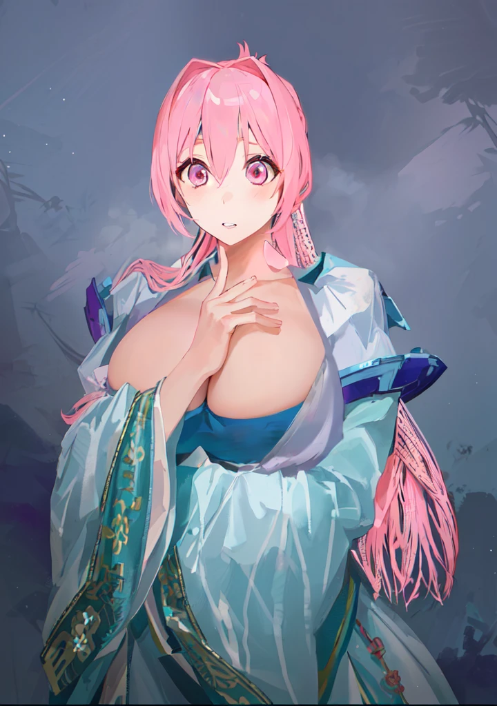 Pink Hair、Anime Girl,Pink eyes, Produced in collaboration with Anime Painter Studio, In the anime painter studio, , Sonison,超级Sonison,Celluloid,Three Kingdoms,Chinese style,antiquity,Hanfu,,Huge Breasts,Good shape,Pink ponytail,Pink long hair,Costume,包不住的Huge Breasts,Cute girl,Noble,Pink long hair,The face remains unchanged,Satomi light diamond,Blazing Horse