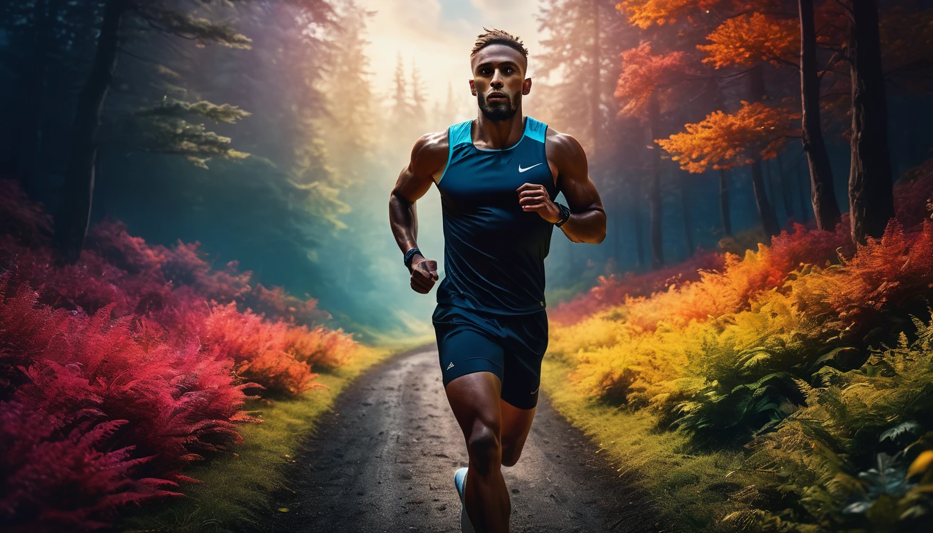 cinematographic composition,athlete mood,8k, high resolution, photorealist,vibrant colors, nature, dark colors