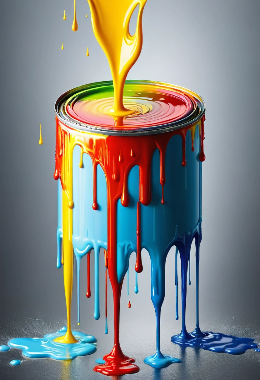 ((Image explaining the Tyndall Effect)), paint dripping can