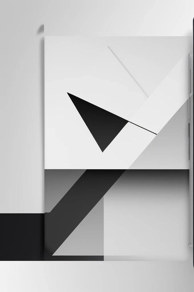 A minimalist and futuristic wallpaper for a smartphone, featuring geometric shapes and abstract patterns with a monochrome color palette. Incorporate subtle gradients and sleek lines to create a modern and elegant aesthetic, suitable for the Nothing Phone 2.