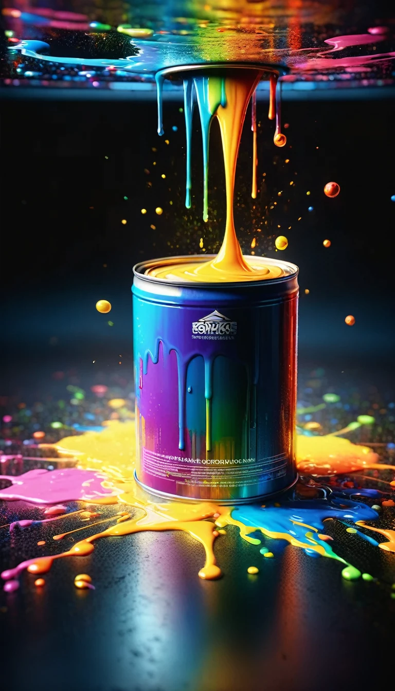 (a paint can dripping paint,paint splash,apartment interior,tyndall effect,photorealistic,cinematic lighting,high contrast,dramatic lighting,moody atmosphere,hyper detailed,4k,8k,highres,masterpiece:1.2,ultra-detailed,realistic,photo-realistic:1.37,intricate details,volumetric lighting,cinematic composition,dynamic angle,dramatic shadows,vibrant colors,chiaroscuro,studio lighting,physically-based rendering,extreme detail description,professional,vivid colors,bokeh)