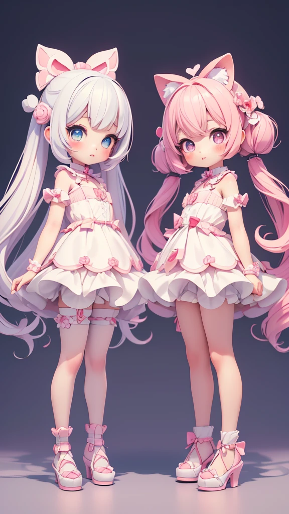 ((petite kawaii bishojo, 2girls)), ((kawaii face)), ((kawaii cute eyes)), ((masterpiece)), ((best quality)), ((ultra detailed)), ((8k)), (depth), (crisp), (exquisite), ((highres)), ((high standard)), ((beautiful and aesthetic)), (super detailed skin), (perfect ???????), (full body), (blush), (lipstick), (loli)