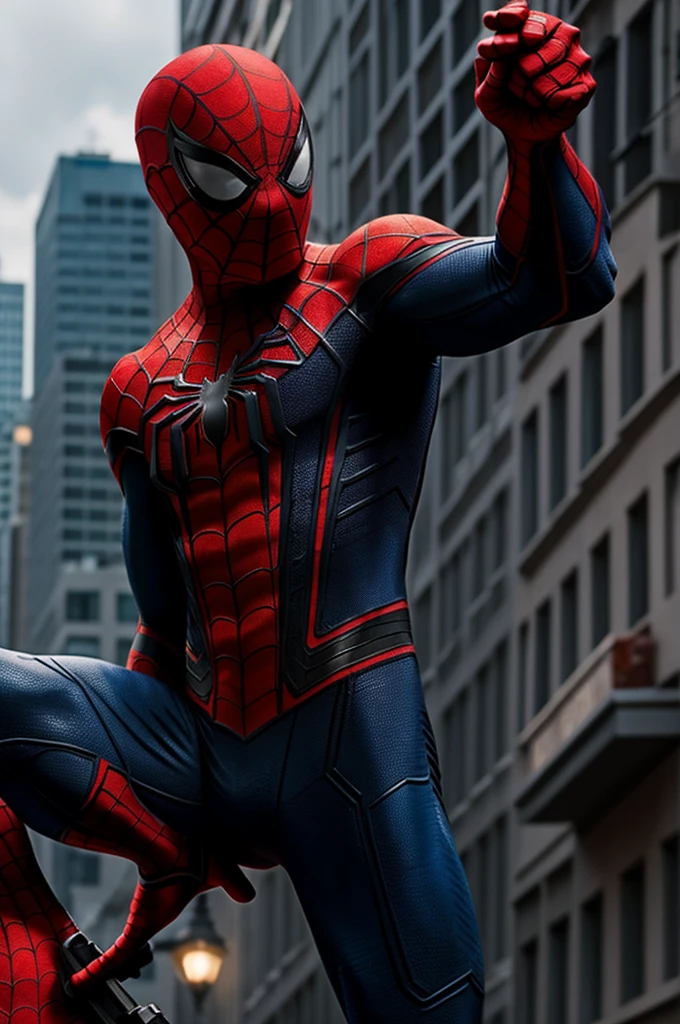 I have a gun Spider-Man photo