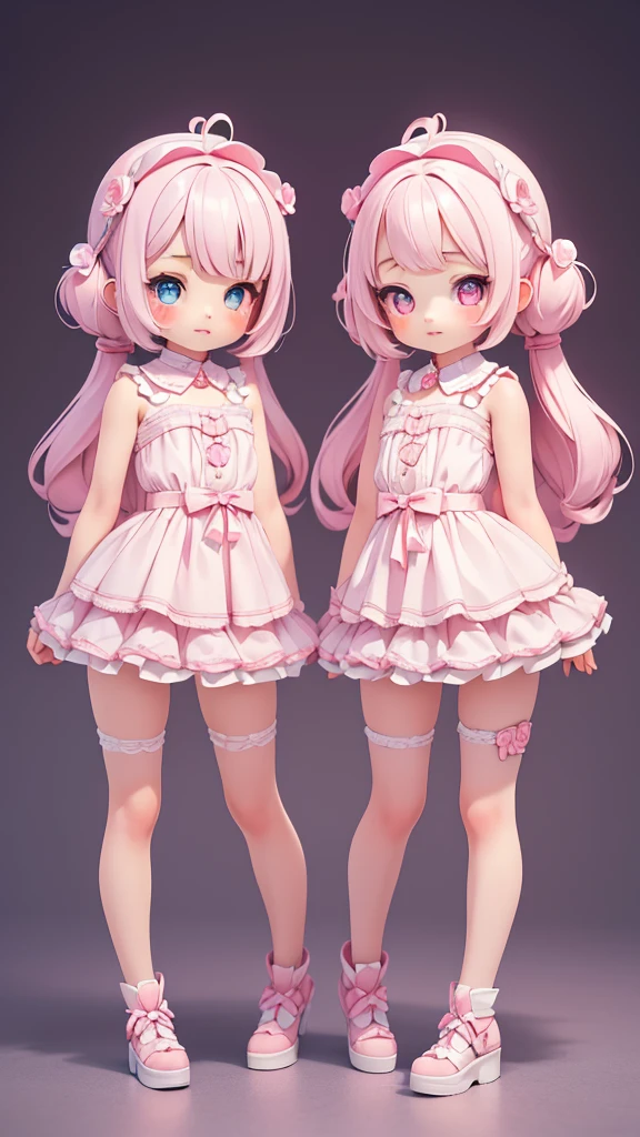 ((petite kawaii bishojo, 2girls)), ((kawaii  face)), ((kawaii cute eyes)), ((masterpiece)), ((best quality)), ((ultra detailed)), ((8k)), (depth), (crisp), (exquisite), ((highres)), ((high standard)), ((beautiful and aesthetic)), (super detailed skin), (perfect anatomy), (full body), (blush), (lipstick), (boyish)