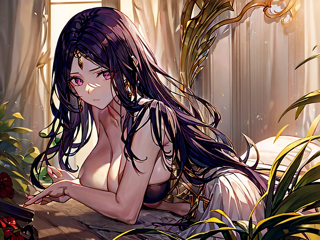 creer moi un personnage féminin ressemblant à malenia de elden ring