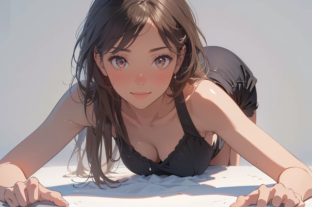 (masterpiece), (best quality), (ultra-detailed), (best illustration), (best shadow), (absurdres), Female, 25 years old, looking at viewer, steam, shy, nose blush, nsfw, medium , nude, oe, climax, ligle,