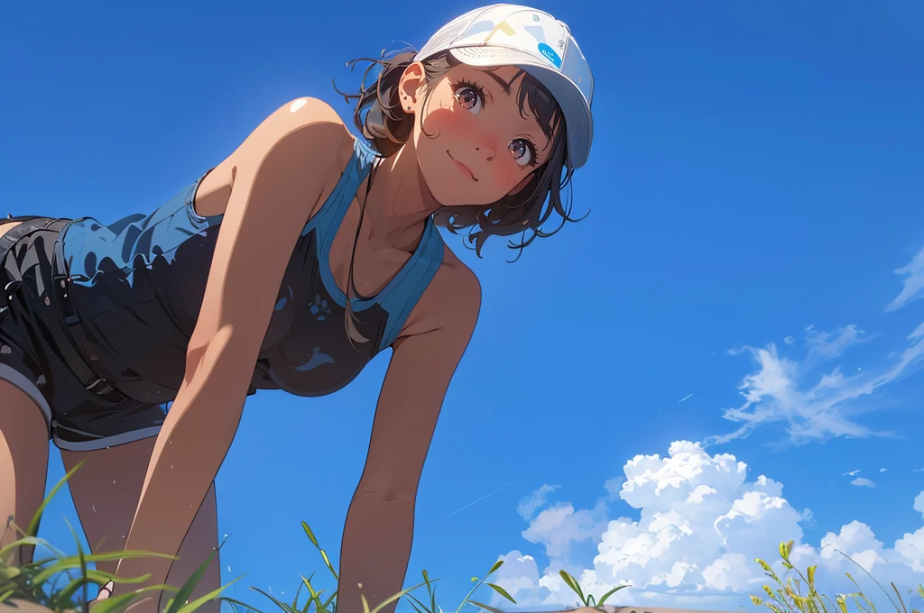 (masterpiece), (best quality), (ultra-detailed), (best illustration), (best shadow), (absurdres), Female, 25 years old, looking at viewer, steam, shy, nose blush, nsfw, medium breasts, nude, o-face, climax, light smile,