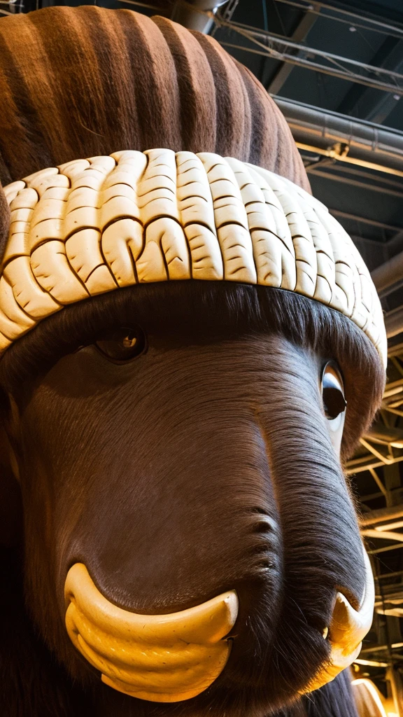 Close-up of the mammoth's intact brain.