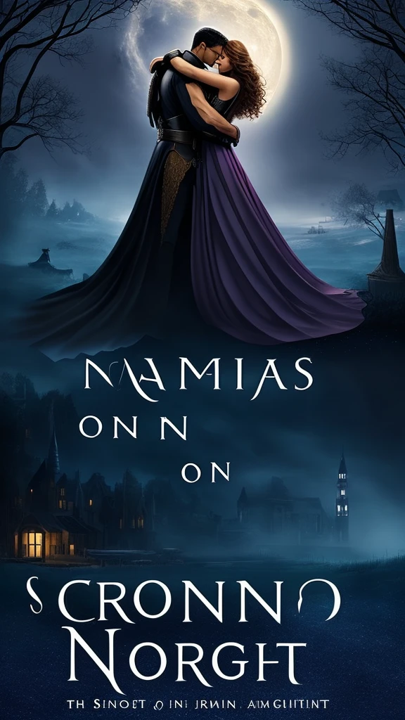 create a cover for a book titled in the arms of the night
