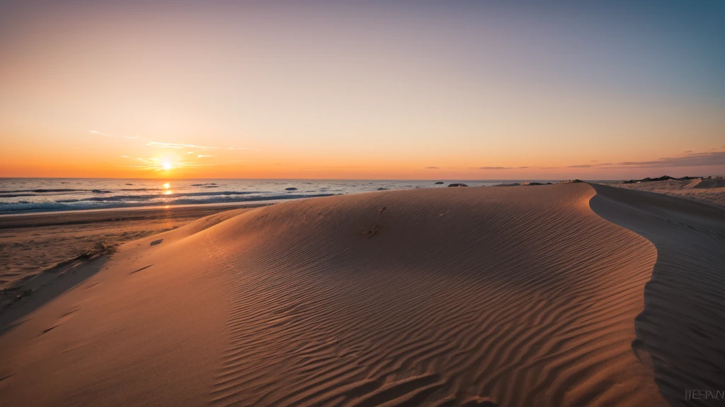 Sunset at the dune beach