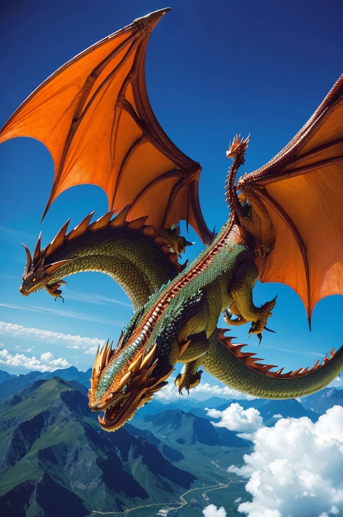 Dragon with spread wings