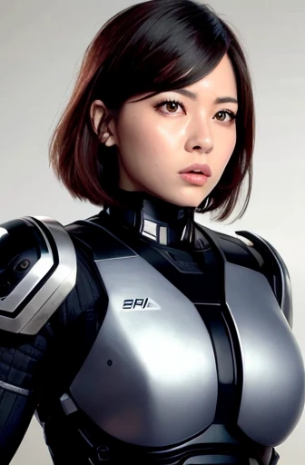 Busty female Robocop vs. handsome delinquent