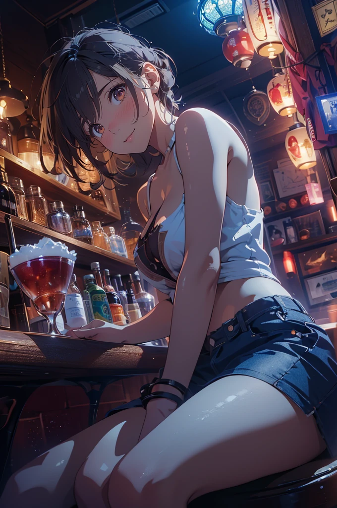 (masterpiece), (best quality), (ultra-detailed), (best illustration), (best shadow), (absurdres), Female, 25 years old, looking at viewer, steam, shy, nose blush, nsfw, medium breasts, nude, o-face, climax, light smile,
