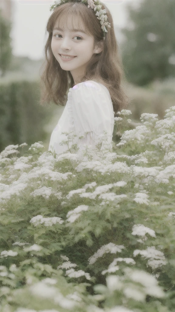 A detailed CG Unity 8K wallpaper, masterpiece, best quality, exquisite lighting and shadows, dramatically beautiful image, cinematic lens effect, Sailor Moon (1.4), delicate facial features, cute smile, starry eyes, (lush green hair), tight top, white gloves, miniskirt, dynamic pose, lying in a blooming garden, floral garden background, outstanding detail, excellent lighting, wide-angle, superb rendering, proudly showcasing its kind