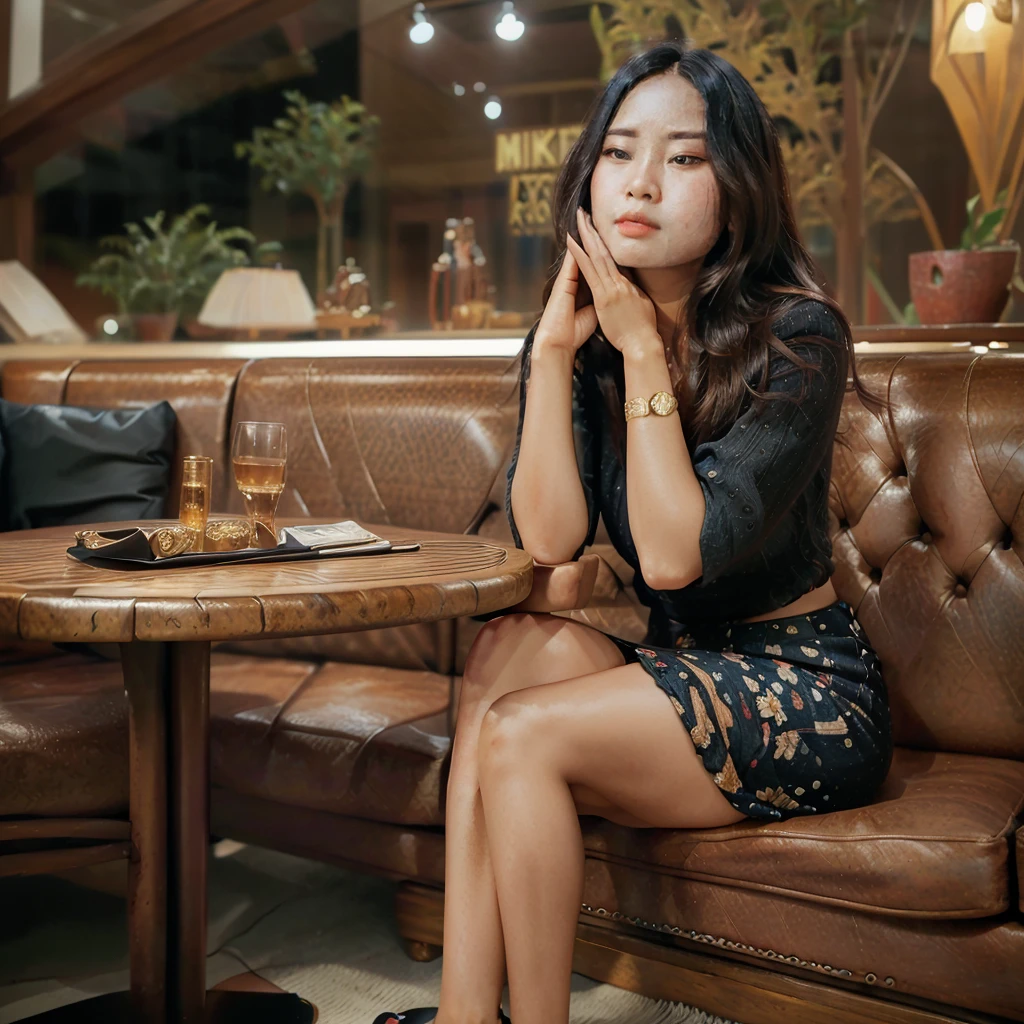 there is a woman, pretty lady MoonLay, sitting on a red couch with a purse, portrait shot, high - end fashion photoshoot, beautiful asian woman sitting, by Galen Dara, mai anh tran, by Emma Andijewska, photo portrait, gorgeous lady, elegant pose, by derek zabrocki, elegant look, photo taken with nikon d750, very sharp