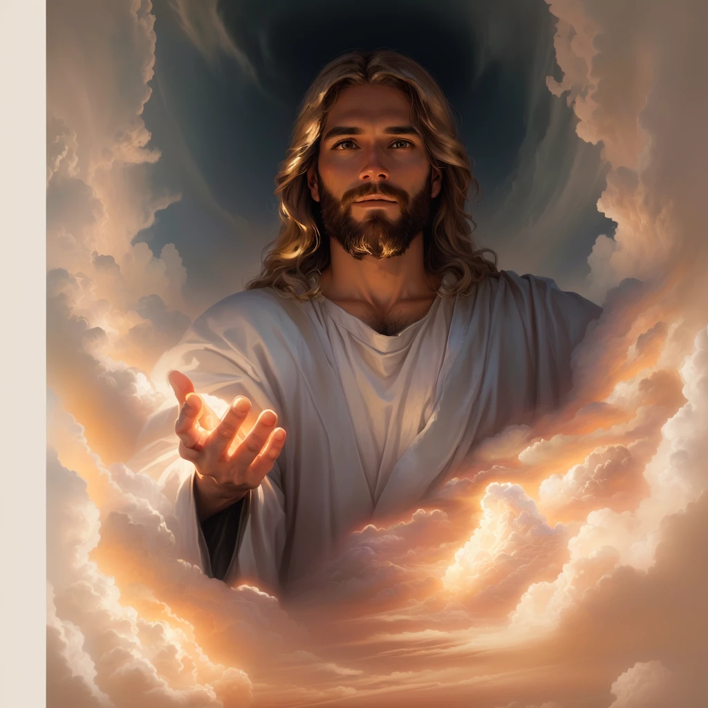 Jesus in the clouds with his hands out, Jesus christ, Greg Olsen, portrait of Jesus christ, Jesus, author：Scott Gustafson, author：James Ryman, portrait of a Heavenly god, God is watching me, young, 天主教宗Teach Art, Heaven on earth, Jesus face, The Face of God, Teach Art, Heaven!!!!!!!!, Jesus of nazareth