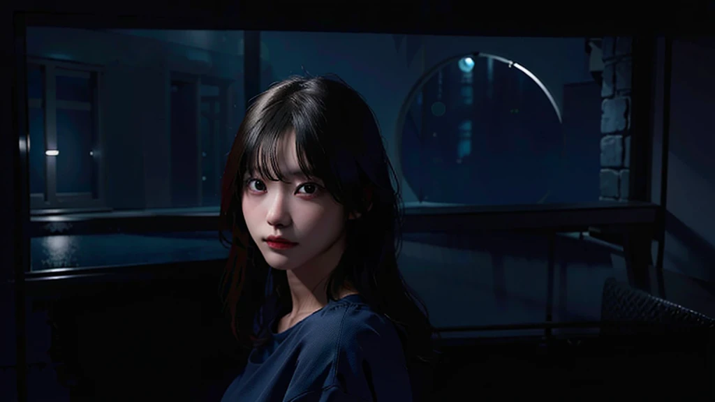 (photo-realistic:1.3)
(1girl), (30yo), mature, (blue room:1.1), (rim lighting:1.3), (dimly lit:1.3), (dark night:1.3), indoors, long hair,
masterpiece